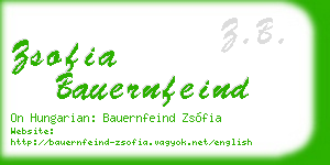 zsofia bauernfeind business card